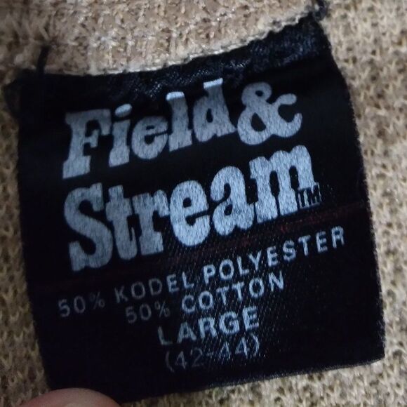 Vintage 80s Field & Stream Camouflage Thermal Knit Shirt - Picture 4 of 7